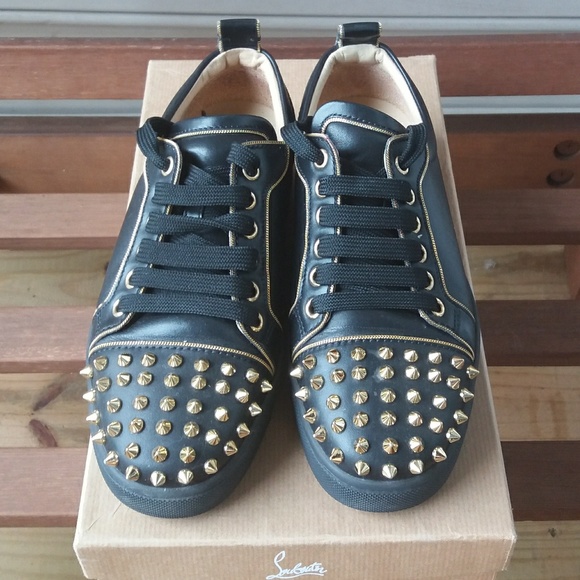 black leather trainers junior